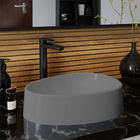 Cuba De Apoio Para Banheiro Em Mármore Sintético Petra Cinza