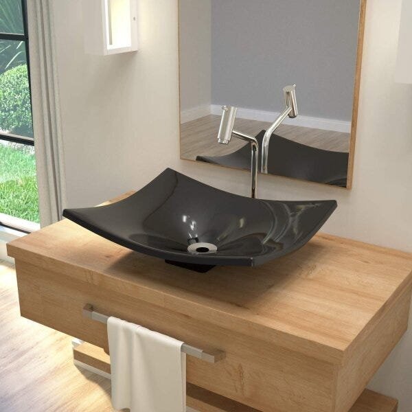 Cuba De Apoio Para Banheiro F44w Folha Compace Preto