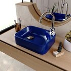 Cuba De Apoio Para Banheiro Gross Ro36 Retangular Azul Escuro