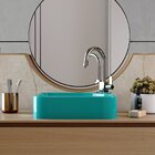 Cuba De Apoio Para Banheiro Gross Ro36 Retangular Azul Turque