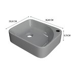 Cuba De Apoio Para Banheiro Gross Ro36 Retangular Cinza