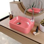 Cuba De Apoio Para Banheiro Gross Ro36 Retangular Rosa