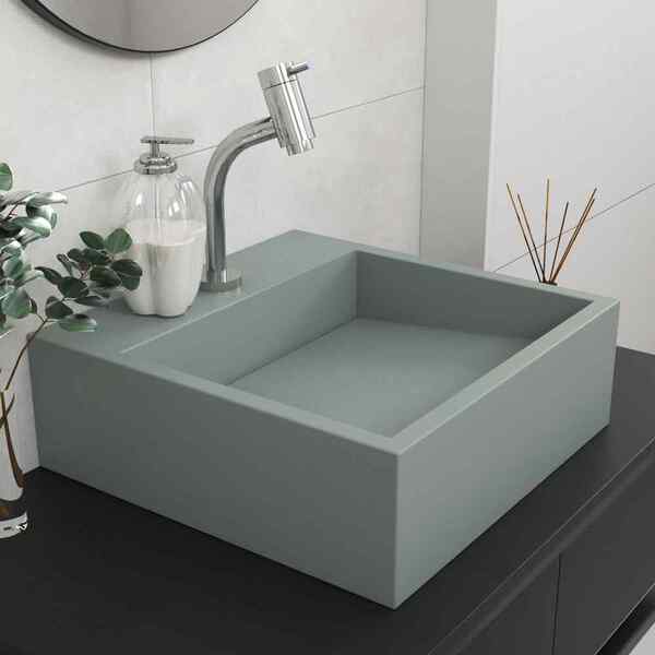 Cuba De Apoio Para Banheiro Jade 40x40 Com Válvula Oculta Chu