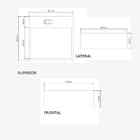 Cuba De Apoio Para Banheiro Jade 40x40 Com Válvula Oculta Chu