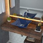 Cuba De Apoio Para Banheiro L34 Lux Quadrada Folha Compace Az