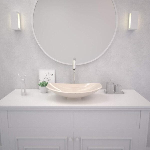 Cuba De Apoio Para Banheiro L45 Lux Canoa Compace Bege