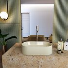 Cuba De Apoio Para Banheiro Laila O42 Oval Compace Bege