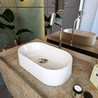 Cuba De Apoio Para Banheiro Laila O42 Oval Compace Branca