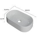 Cuba De Apoio Para Banheiro Laila O42 Oval Compace Branca