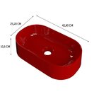 Cuba De Apoio Para Banheiro Laila O42 Oval Compace Vermelho