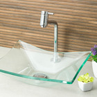 Cuba De Apoio Para Banheiro Lavabo De Vidro Incolor