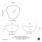 Cuba De Apoio Para Banheiro Oval Louça Cerâmica 37cm Obsidian