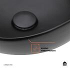 Cuba De Apoio Para Banheiro Oval Louça Cerâmica 37cm Obsidian