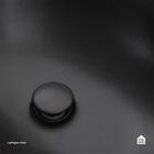 Cuba De Apoio Para Banheiro Oval Louça Cerâmica 51cm Obsidian