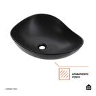 Cuba De Apoio Para Banheiro Oval Louça Cerâmica 51cm Obsidian