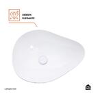 Cuba De Apoio Para Banheiro Oval Louça Cerâmica Ambar Pingoo.