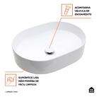 Cuba De Apoio Para Banheiro Oval Louça Cerâmica Neptunita Pin