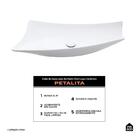 Cuba De Apoio Para Banheiro Oval Louça Cerâmica Petalita Ping