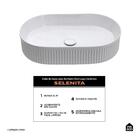 Cuba De Apoio Para Banheiro Oval Louça Cerâmica Selenita Ping