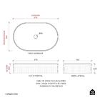 Cuba De Apoio Para Banheiro Oval Louça Cerâmica Selenita Ping