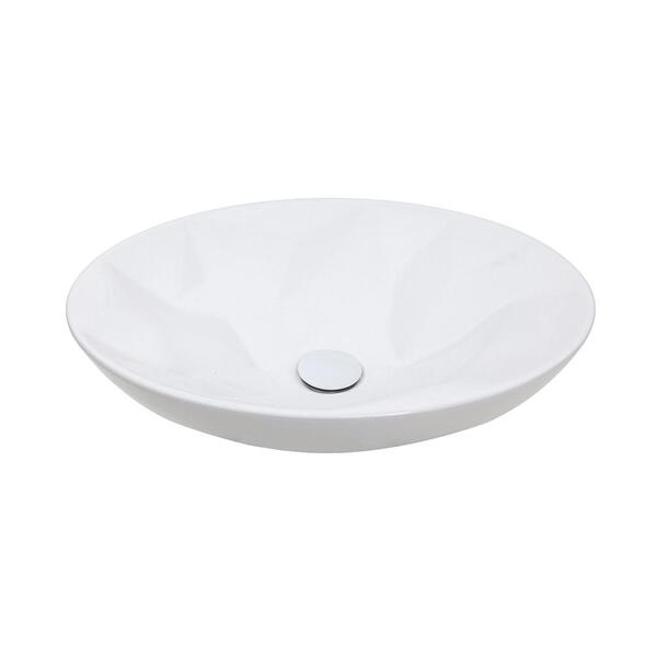 Cuba De Apoio Para Banheiro Oval Louça Cerâmica Titanita Ping