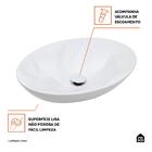 Cuba De Apoio Para Banheiro Oval Louça Cerâmica Titanita Ping