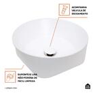 Cuba De Apoio Para Banheiro Oval Louça Cerâmica Urban Pingoo.