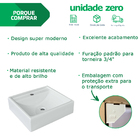 Cuba de Apoio Para Banheiro Pia Quadrada 40cm Ônix Beltempo