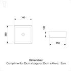 Cuba De Apoio Para Banheiro Platinum Branca 38x38cm