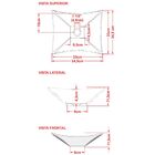 Cuba De Apoio Para Banheiro Quadrada C01 Lux L34 Rosa - Lyam