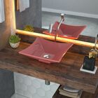 Cuba De Apoio Para Banheiro Quadrada C01 Lux L34 Rosa - Lyam