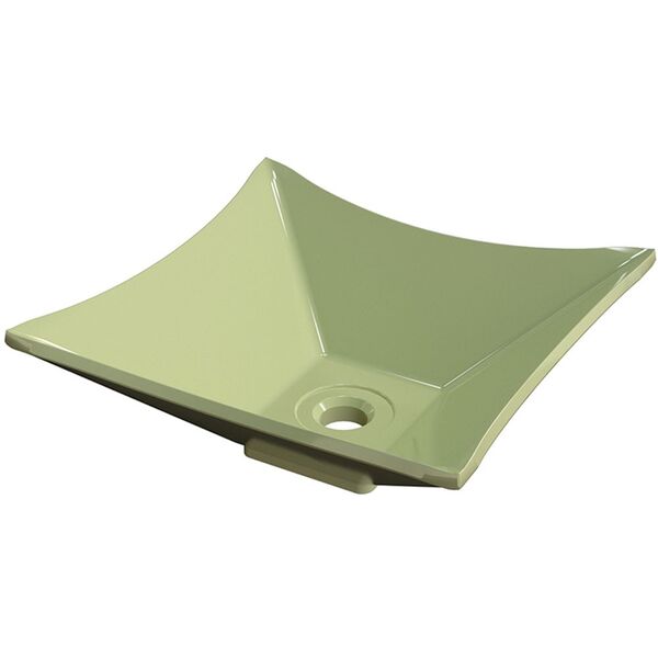 Cuba De Apoio Para Banheiro Quadrada C01 Lux Verde Acqua - Ly