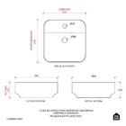 Cuba De Apoio Para Banheiro Quadrada Cerâmica Granada Pingoo.
