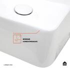 Cuba De Apoio Para Banheiro Quadrada Louça Cerâmica Ágata Pin