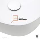 Cuba De Apoio Para Banheiro Quadrada Louça Cerâmica Sugilita