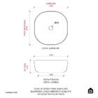 Cuba De Apoio Para Banheiro Quadrada Louça Cerâmica Sugilita