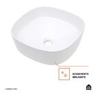 Cuba De Apoio Para Banheiro Quadrada Louça Cerâmica Sugilita