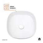 Cuba De Apoio Para Banheiro Quadrada Louça Cerâmica Sugilita