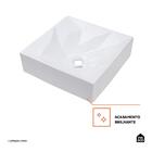 Cuba De Apoio Para Banheiro Quadrada Louça Cerâmica Titanita