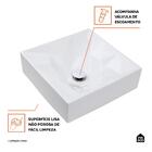 Cuba De Apoio Para Banheiro Quadrada Louça Cerâmica Titanita