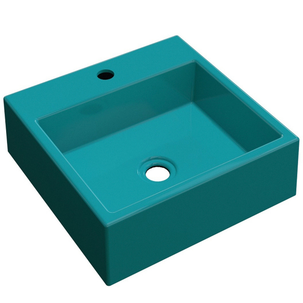 Cuba De Apoio Para Banheiro Quadrada Q355 35x35cm C01 Azul Tu