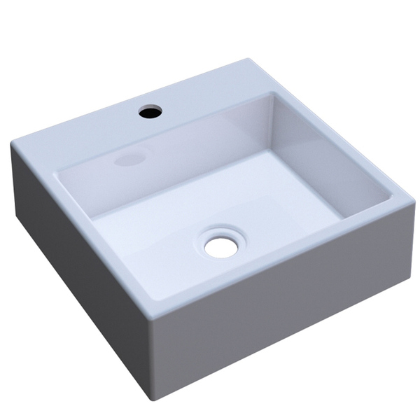 Cuba De Apoio Para Banheiro Quadrada Q355 35x35cm C01 Branco