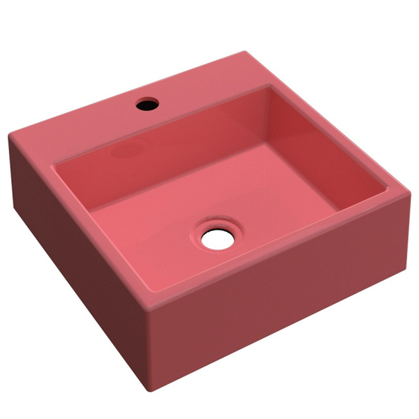 Cuba De Apoio Para Banheiro Quadrada Q355 35x35cm C01 Rosa -