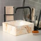 Cuba De Apoio Para Banheiro Quadrada Slim Louça Cerâmica 31 C