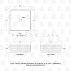 Cuba De Apoio Para Banheiro Quadrada Slim Louça Cerâmica 38 C