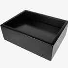 Cuba De Apoio Para Banheiro Quartzo 40x30cm Preto Fosco Ventu