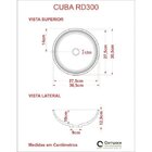 Cuba De Apoio Para Banheiro R30w Redonda Compace Azul Turquesa