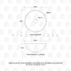 Cuba De Apoio Para Banheiro Redonda Slim Louça Cerâmica 28,5