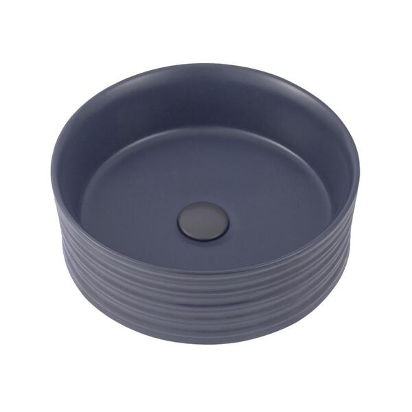 Cuba De Apoio Para Banheiro Redonda Slim Louça Cerâmica 38 Cm