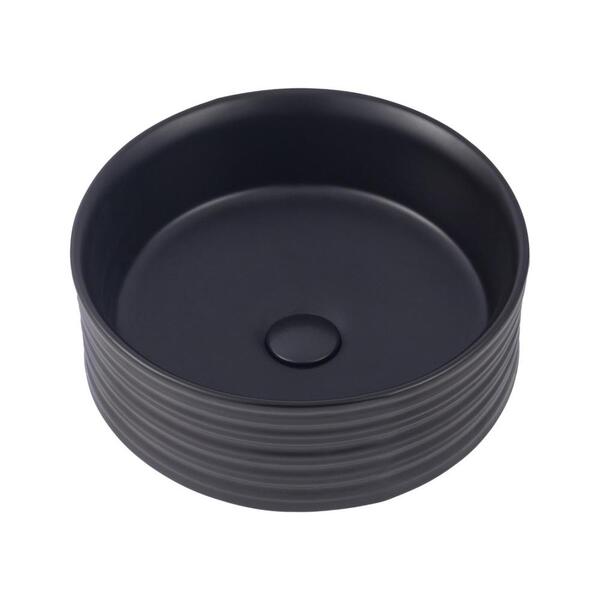 Cuba De Apoio Para Banheiro Redonda Slim Louça Cerâmica 38 Cm